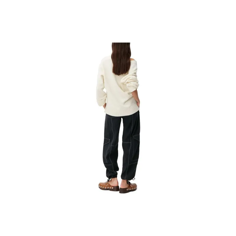 GANNI Light Slub Pocket Trousers-2
