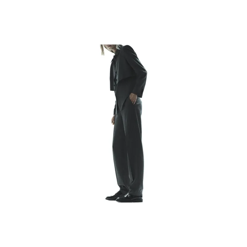 ZARA Suit Trouser Women's Coal Gray-4