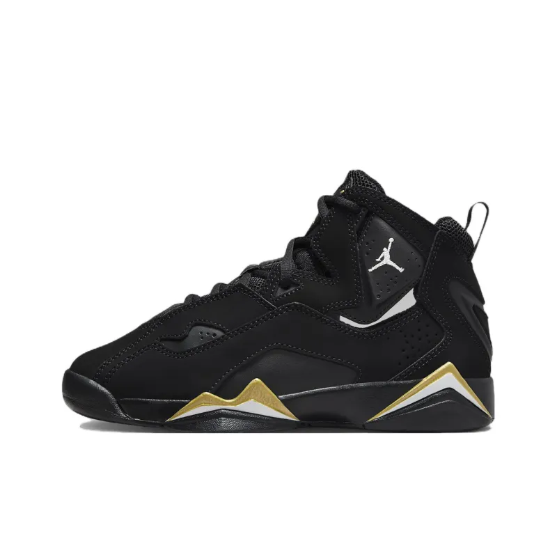 Jordan True Flight Anti-Slip Wear-Resistant High-Top Children's Basketball Shoes Black Teenagers-0