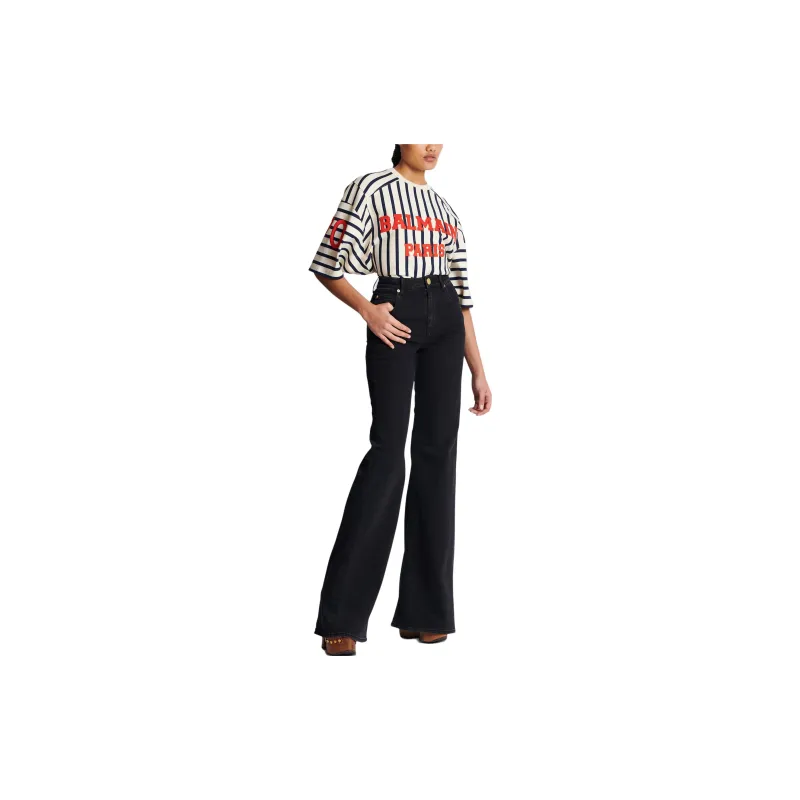 BALMAIN High waist Flared Jeans-3