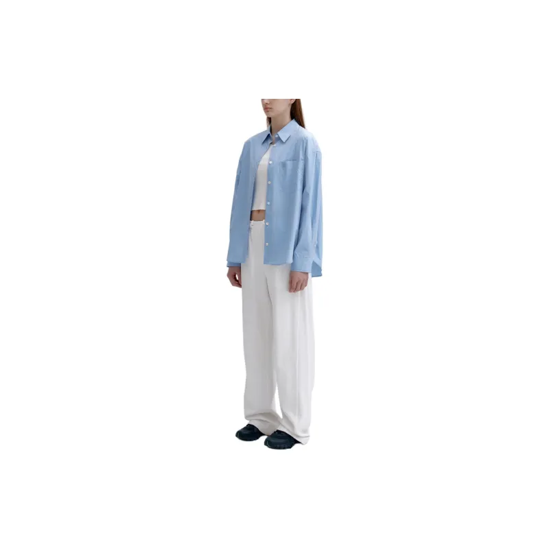 LOW CLASSIC Lc Collection SOFT PAPER SHIRT Shirt Women's BLUE/Blue-4