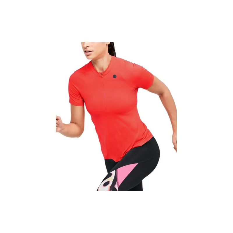 Under Armour RUSH Raglan Sleeve T Shirt Women's Beta Red-2