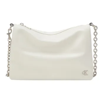 CALVIN KLEIN Synthetic Material One Shoulder Crossbody Small Square Bag Pillow Bag Women's Ivory White