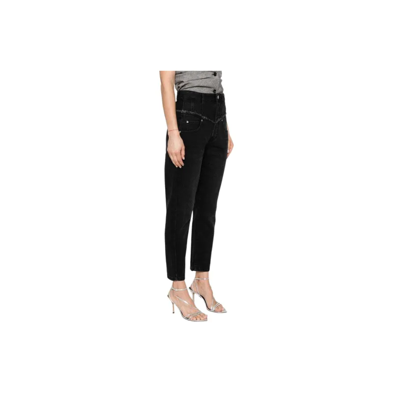 ISABEL MARANT Oliviani High-Waisted Frayed Jeans-3
