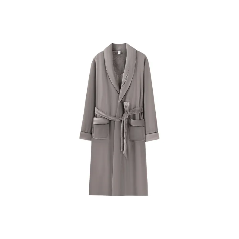 UAVAE Bath Robes Men's Glacier Gray-0