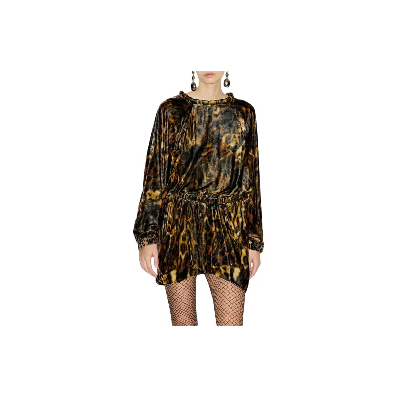 ISABEL MARANT Lassie Tiger Printed Elasticated Waist Dress-1