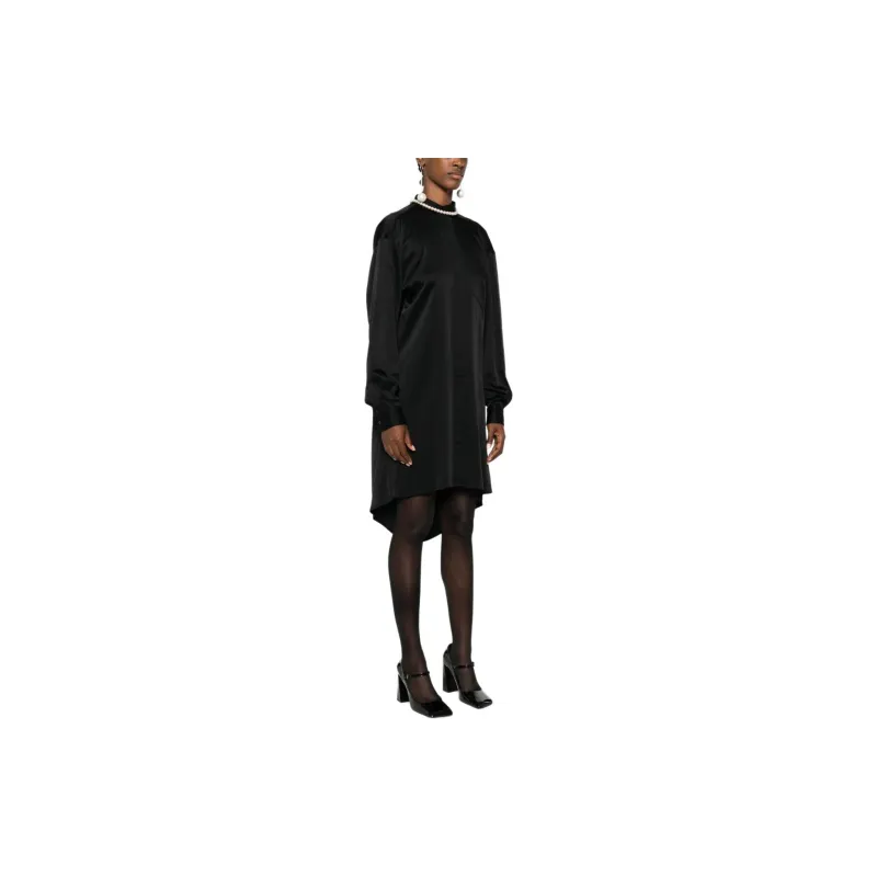 MOSCHINO Pearl Detailed Draped Dress-3