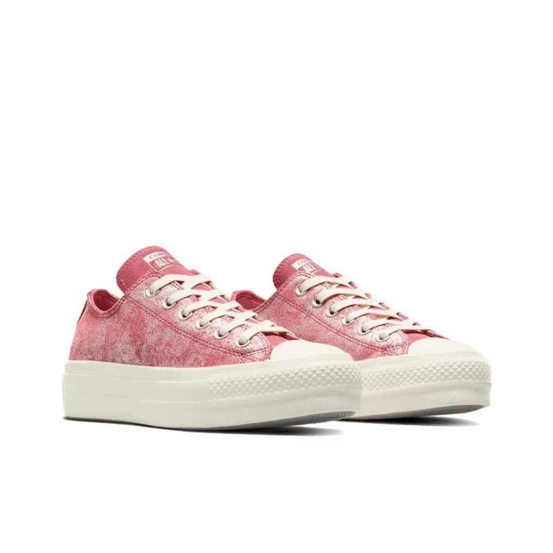 Converse Women's Chuck Taylor All Star Lift Platform Low 'Suede Shimmer Royal Flush Pink' Women's-2