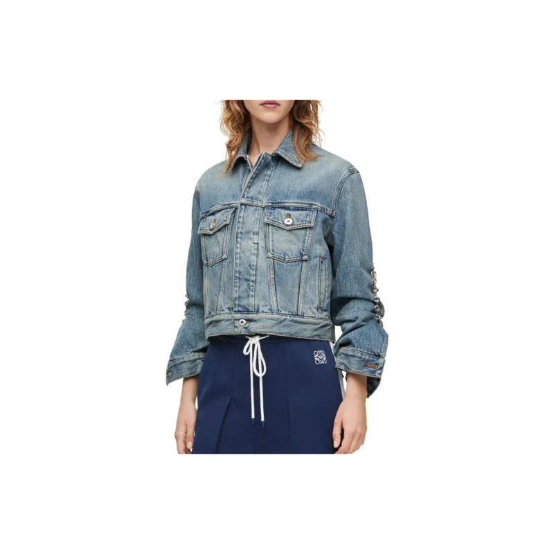 LOEWE FW23 Denim Jacket Women's Blue-3