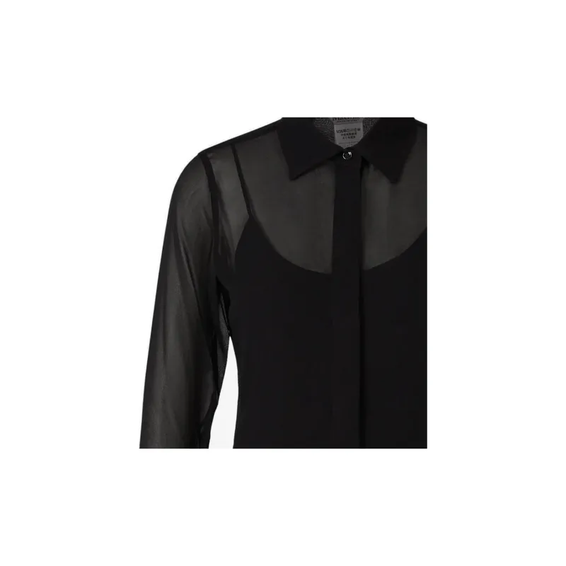 MaxMara Semi Sheer Flowy Blouse-2