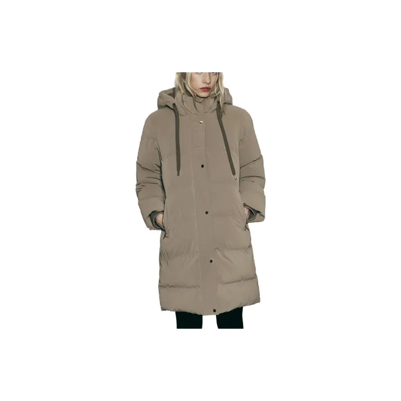 ZARA Puffer Jacket Women's Gray-2