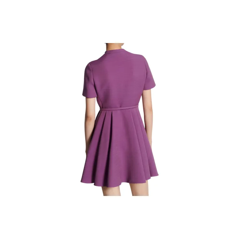 DIOR Short-Sleeved Dresses Women's Purple-3