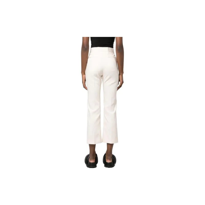 MSGM High Waisted Cropped Trousers-2