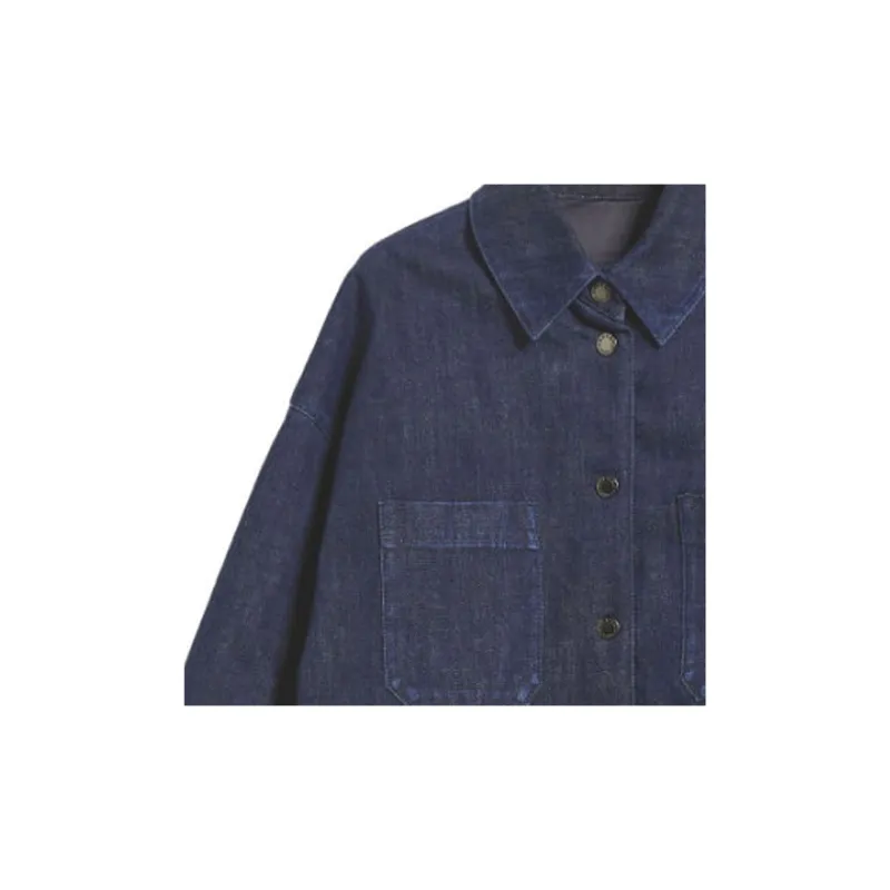 WEEKEND MaxMara Denim Jackets Women's Marine Blue-4