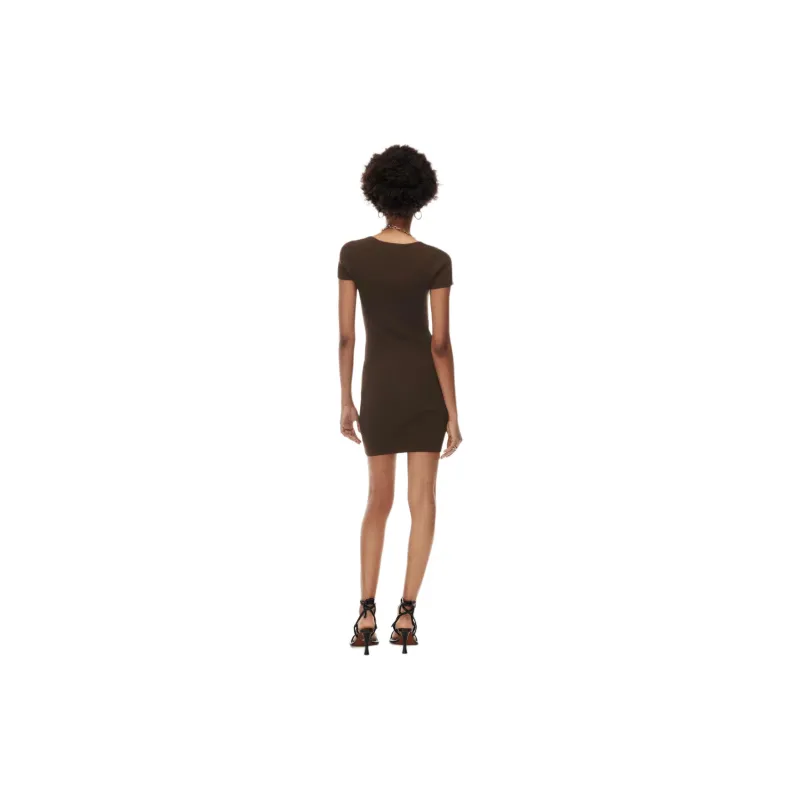ARITZIA Babaton Emerge Dress Short-Sleeved Dresses Women's Coffee Bean/Coffee Bean-2