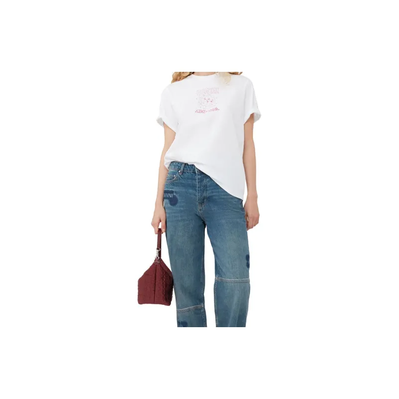 GANNI T-Shirts Women's Pink-1