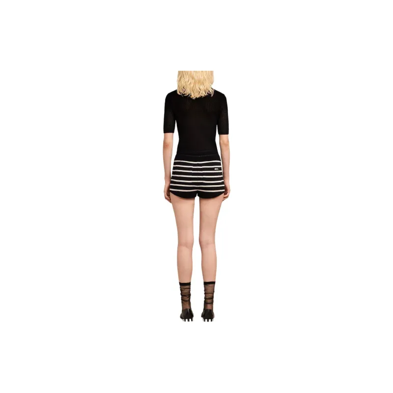 AMIPARIS Textured Crop Top-2