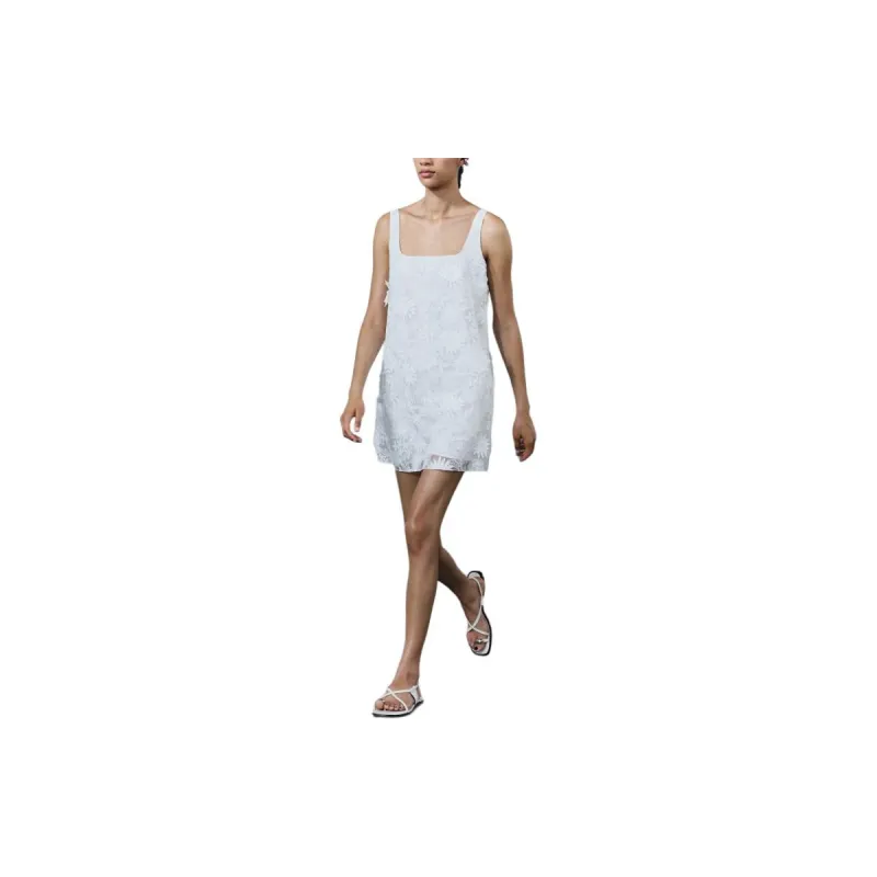 ZARA Slip Dresses Women's White-4
