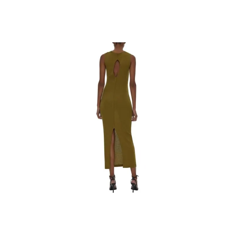 Helmut Lang Sleeveless Dresses Women's Emerald Green-2