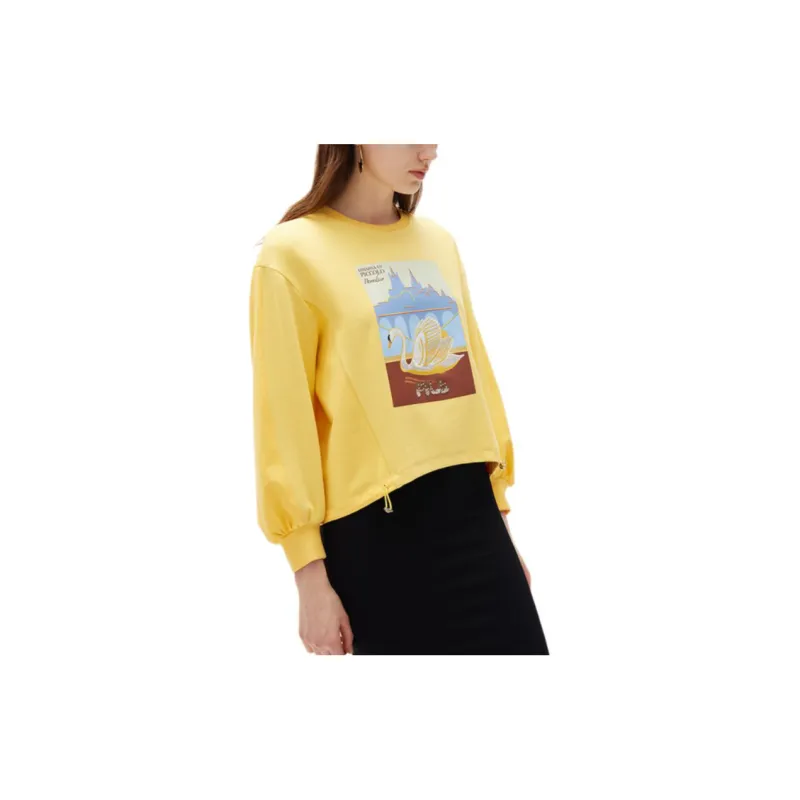 FILA Sweatshirt Women's Light Sunflower Yellow-3