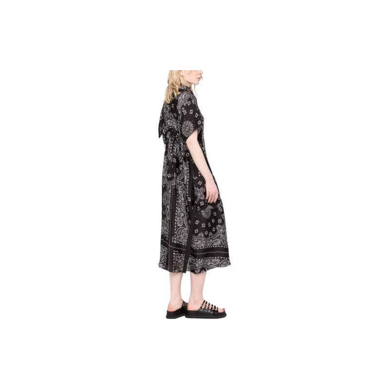 Sacai Paisley print Belted Dress-3