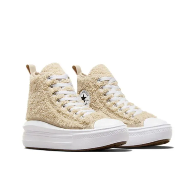 Converse Chuck Taylor All Star Move Platform High GS 'Sherpa   Beach Stone'-2