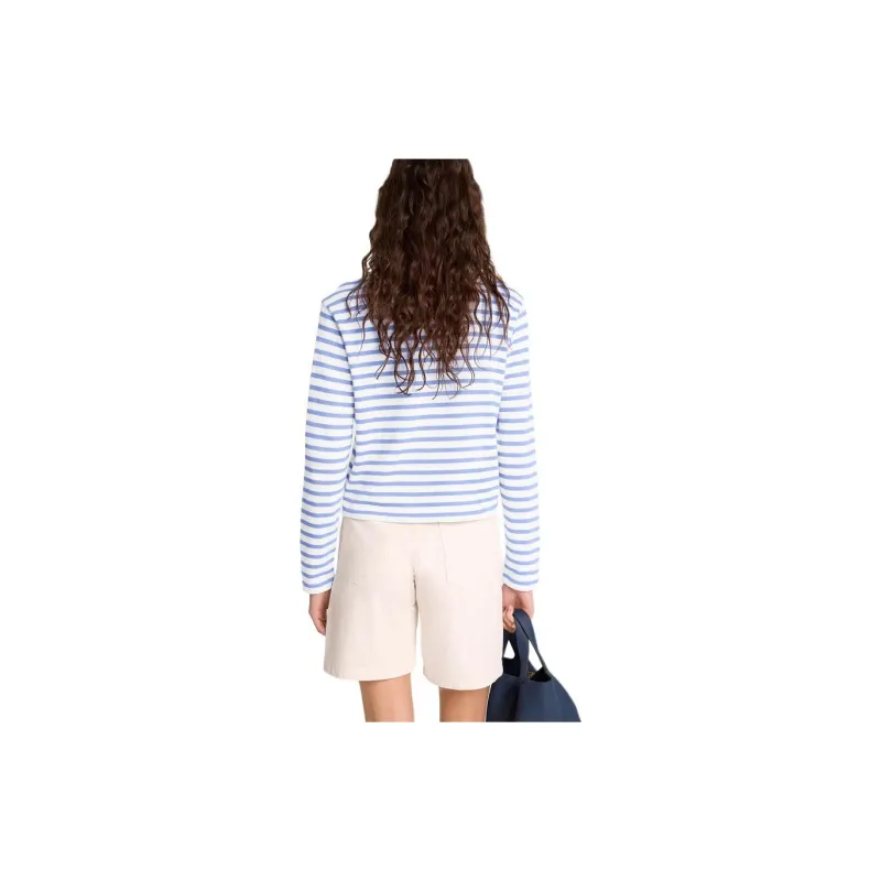 SPORTY & RICH Breton Striped Long sleeve Top-4