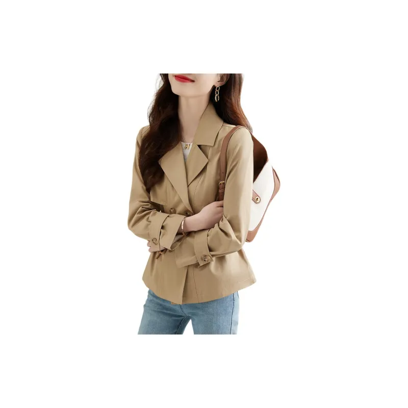 XWI Trench Coats Women's Khaki-1