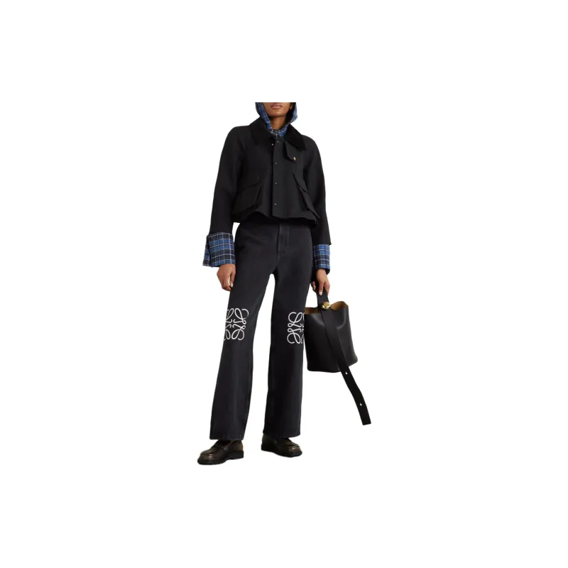 LOEWE Trapeze Jacket 'Black/Grey/White'-1
