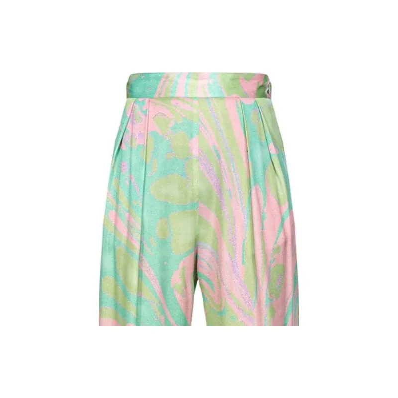 PINKO Graphic Printed Pleated Trousers-2
