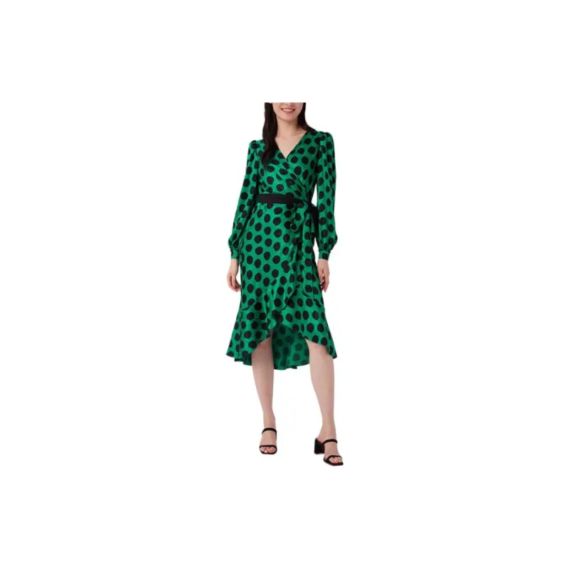 DVF Diane Von Furstenberg Long-Sleeved Dresses Women's Green-2
