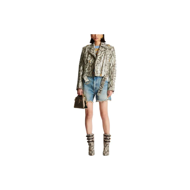 BALMAIN Distressed Denim Shorts-1