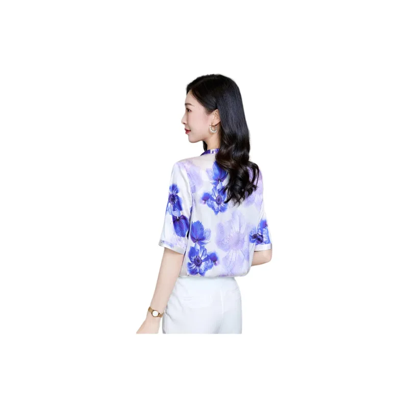 Yi Mengyuan Heavyweight Mulberry Silk Silk Shirt Women's-3