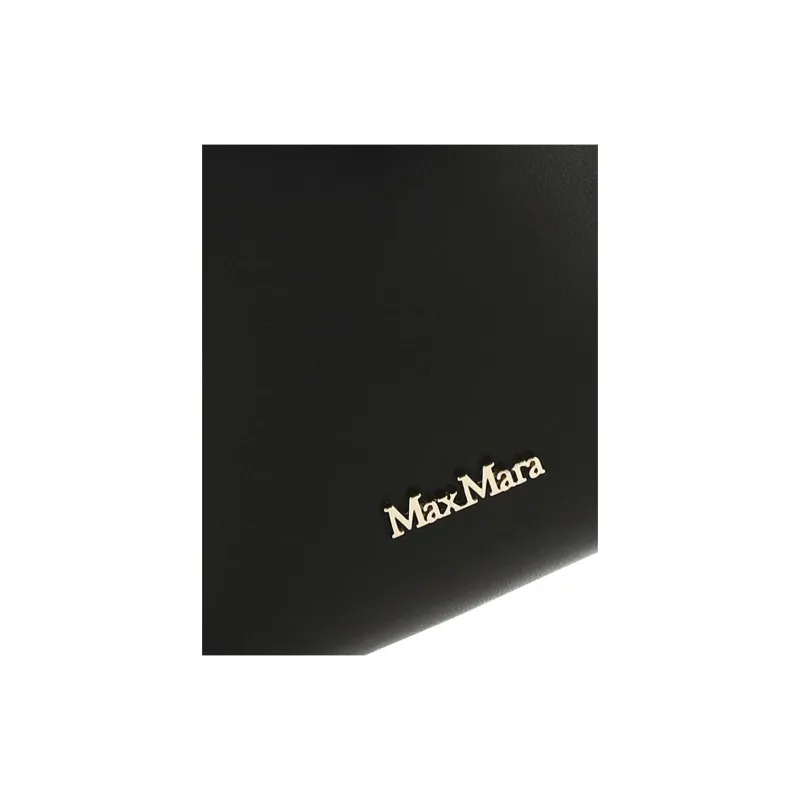 MaxMara Leather Bucket Bags Shoulder Bags Women's Black-8