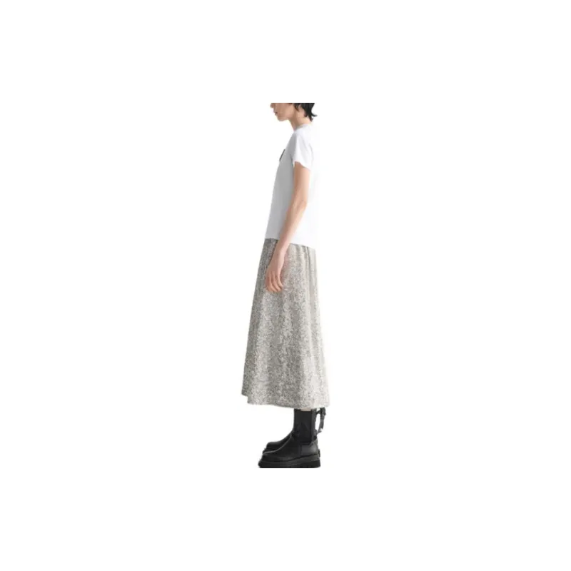 KARL LAGERFELD FW23 Casual Long Skirt Women's Silver-3