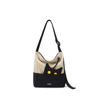 NOXXON Nylon Fabric Tote Bag Shoulder Bag Regular Women's Khaki/Neon Green