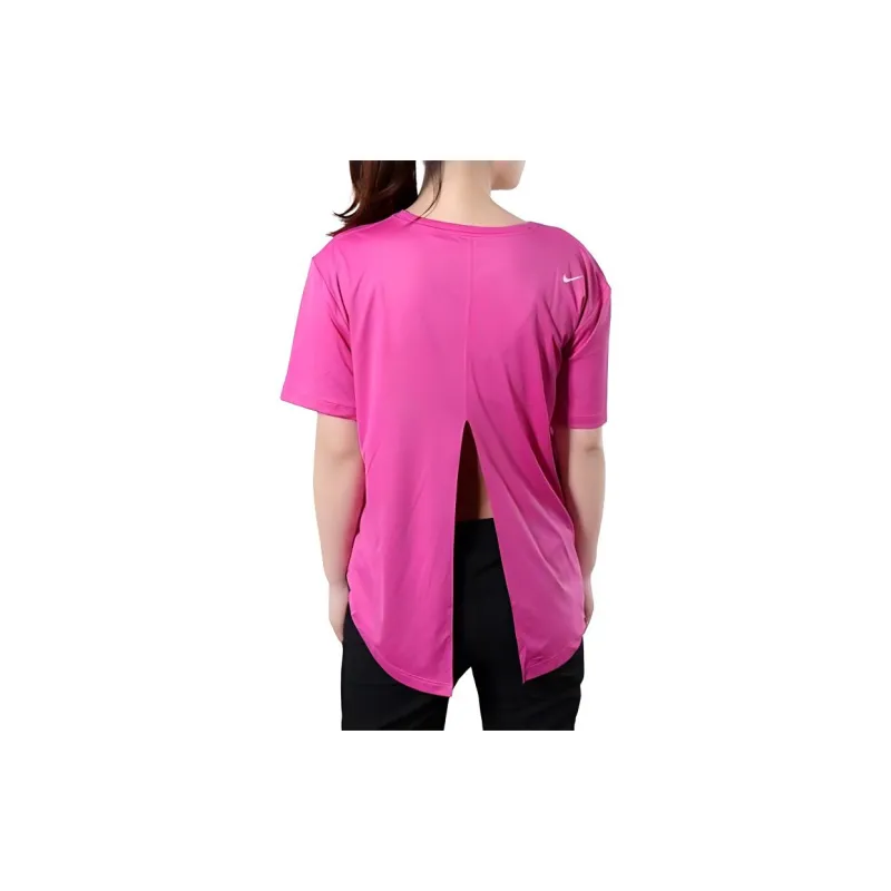 Nike Drop Shoulder Sleeve T Shirt Women's Pink Purple-2