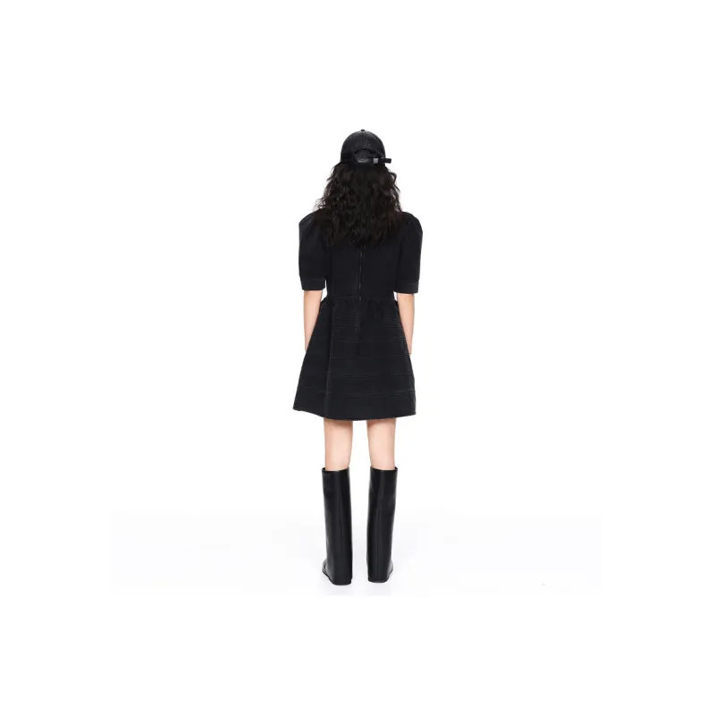 D'zzit A-Line Skirt Dress Black-2