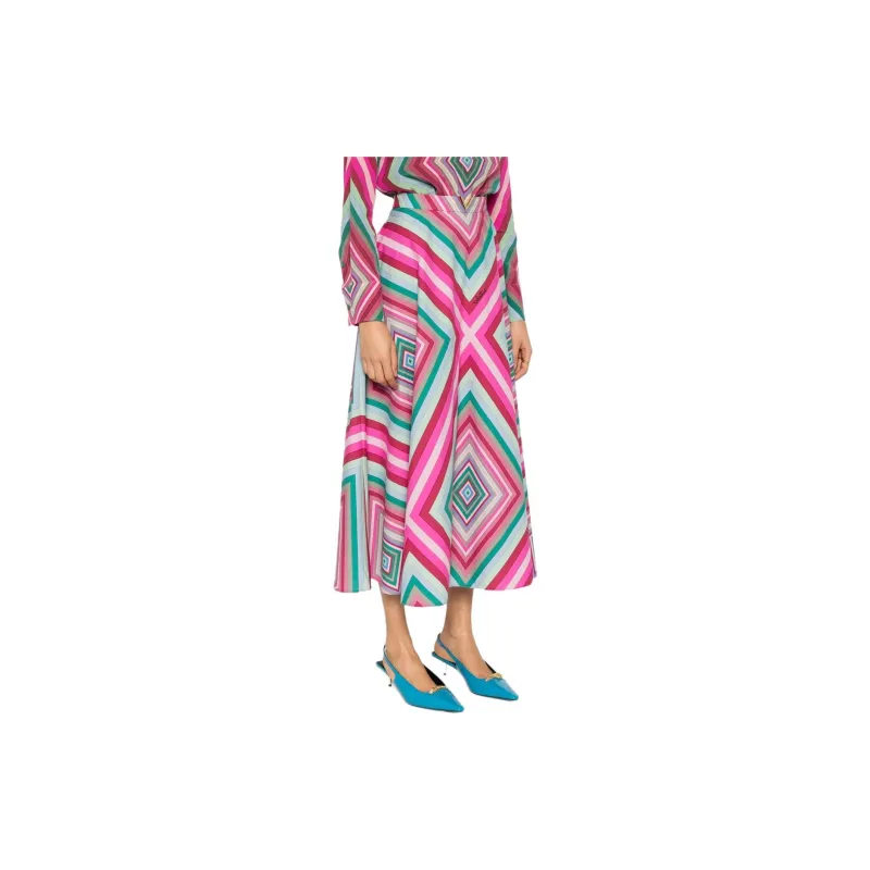 Valentino Geometric Printed A Line Midi Skirt-1