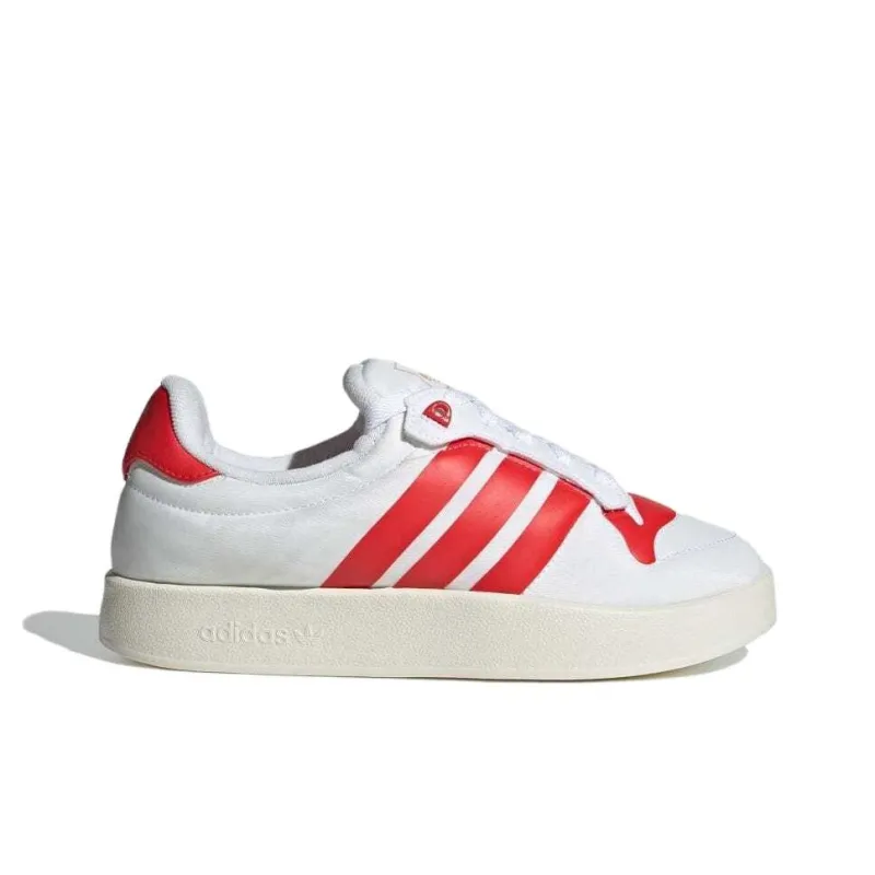 Adidas Originals Rivalry Anti Slip Wear Resistant Low Top Skateboard Shoes Unisex Red White-1