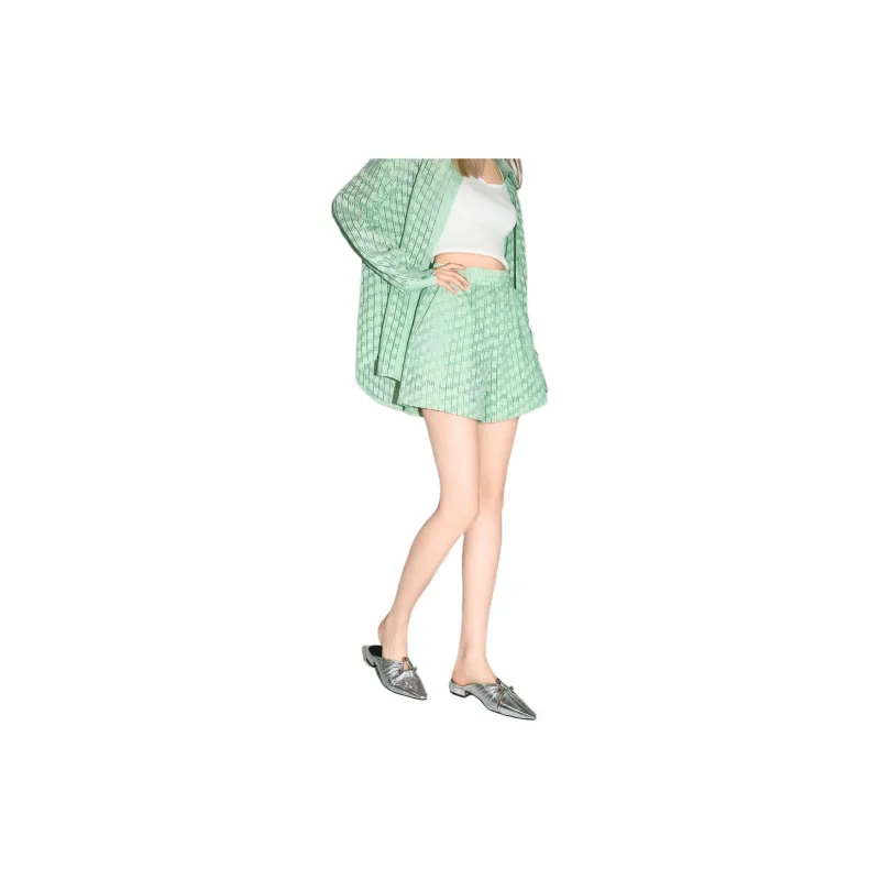 Bethine Casual Shorts Women's Green Leaf Mint-2