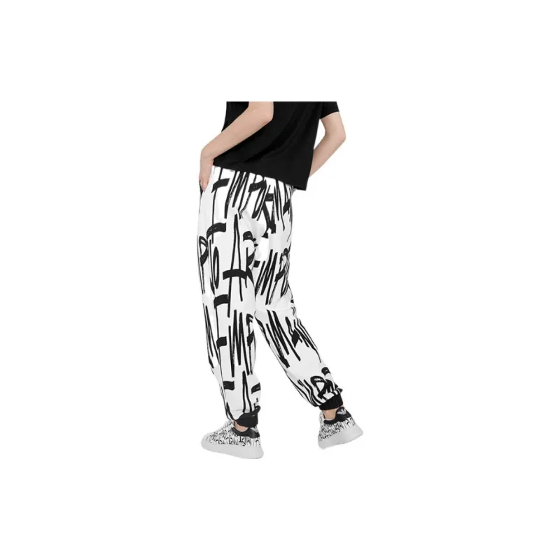 EMPORIO ARMANI Knitted Sweatpants Women's Black/White-3