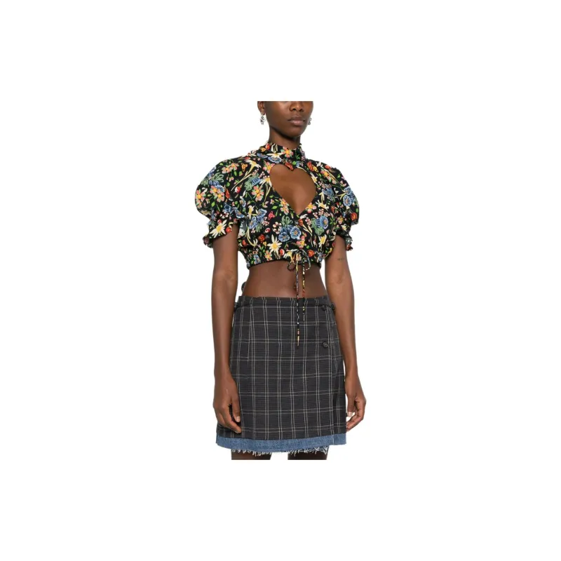 Vivienne Westwood Allover Floral Printed Cropped Top-3