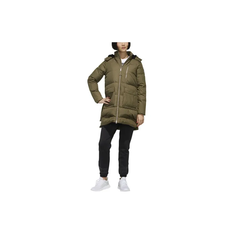 Adidas Neo Down Jackets Women's Khaki Brown-2