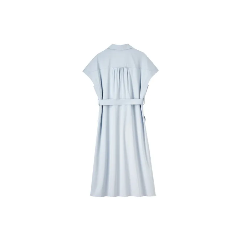 SENTUBILA Short Sleeved Dresses Women's Light Blue-6