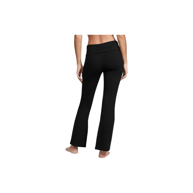 Victoria's Secret VS Cotton Yoga Foldover Flare Leggings / PB Leggings Women's Pure Black-1