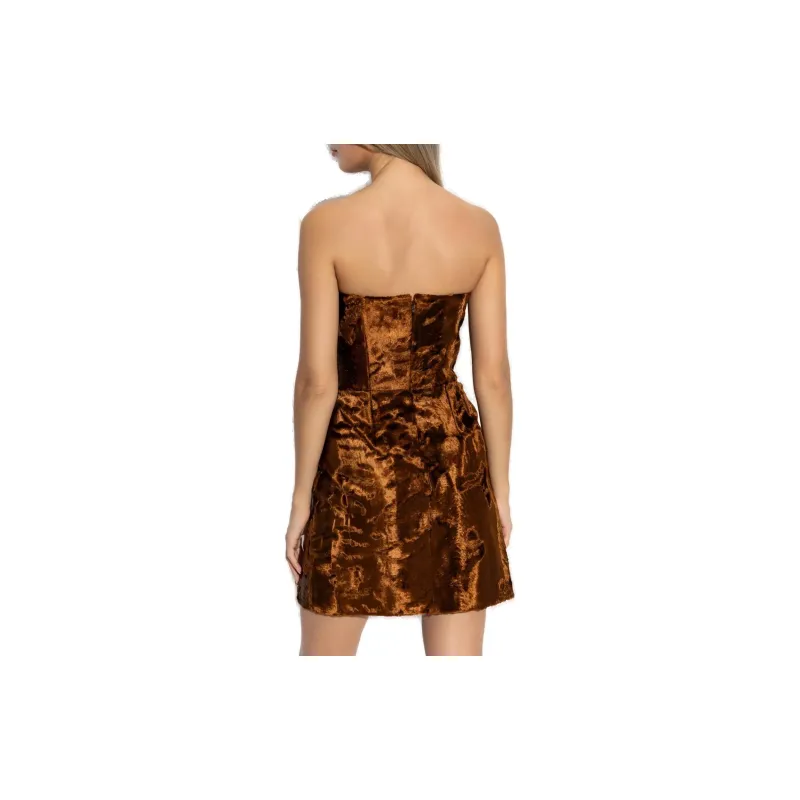 Alexander McQueen Strapless Mini Velvet Dress-2