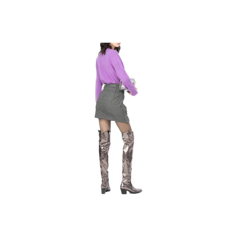 PINKO Casual Short Skirts Women's Gray-3