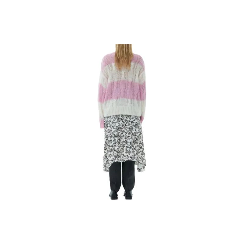 GANNI Striped Crewneck Jumper-4