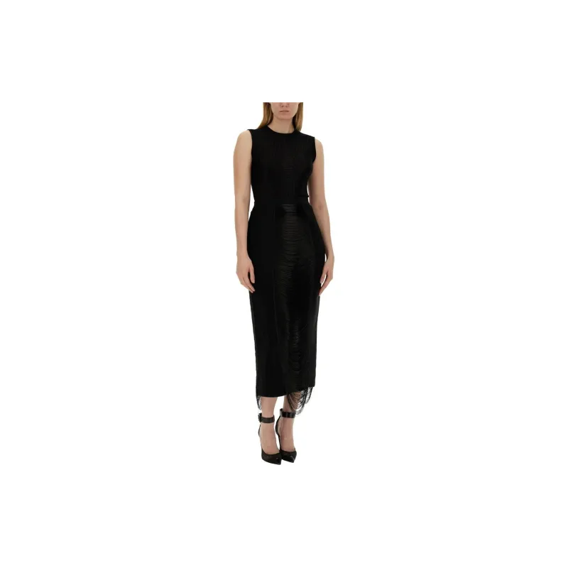 Alexander McQueen Armor Stitch Fringed Skirt-1